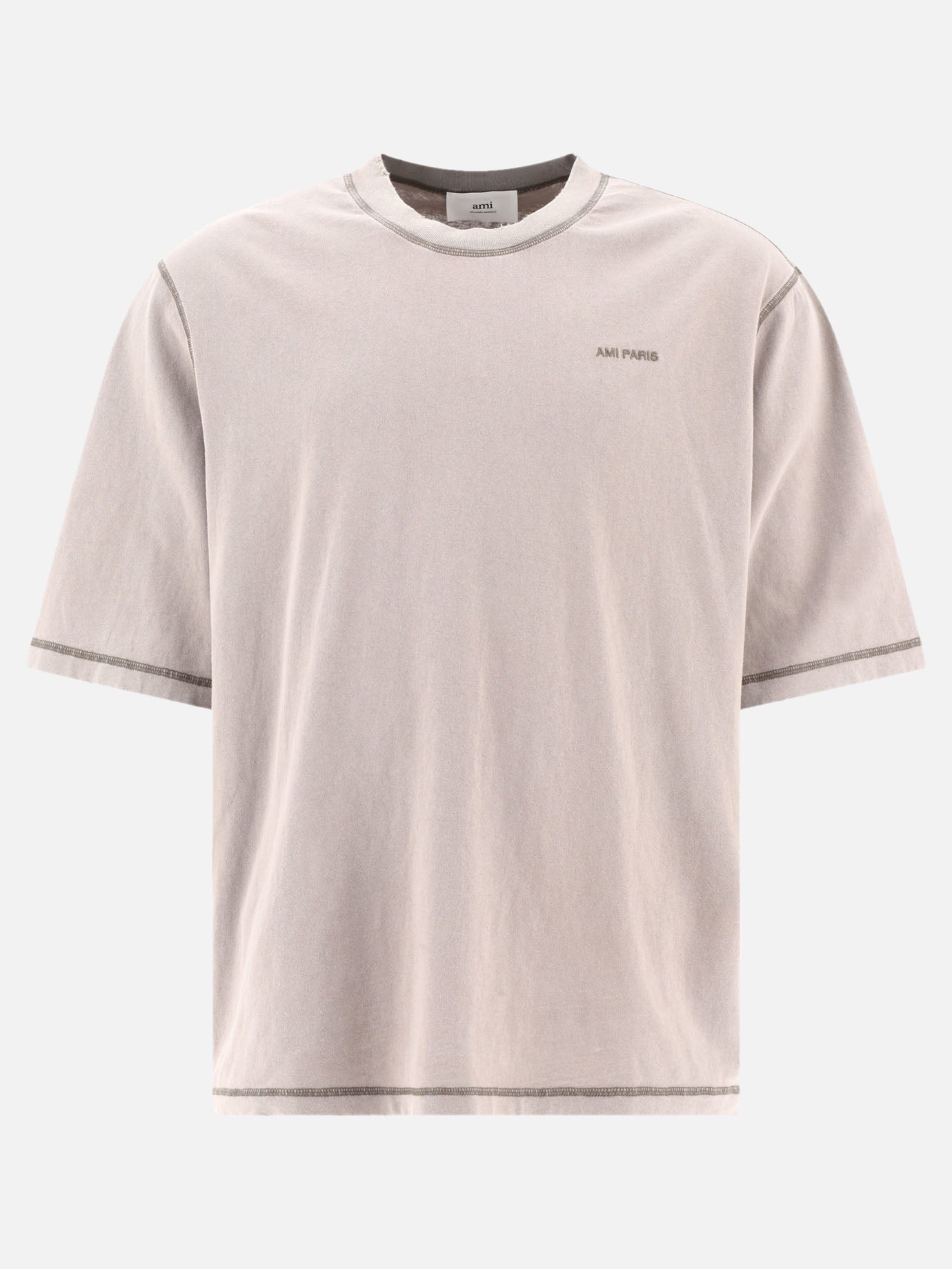 Crewneck t-shirts 100% cotton  Beige - Ami Paris Men | PDP | VIETTI Online Store | Zoom-Modal
