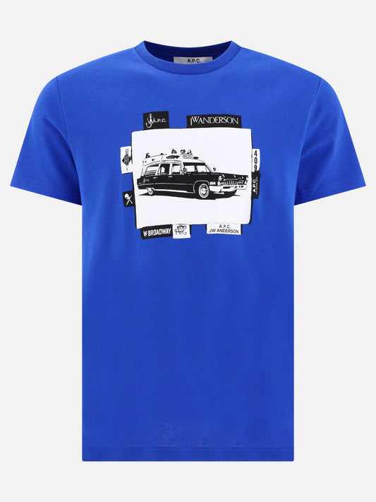 T-shirt girocollo 100% cotton  Blu - A.P.C. Uomo | PLP | VIETTI Online Store 
