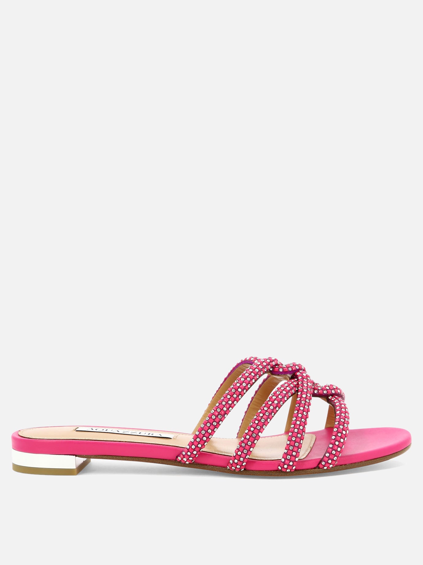 Flat sandals 100% pelle - 100% cuoio  Fuchsia - Aquazzura Women | PDP | VIETTI Online Store | Zoom-Modal
