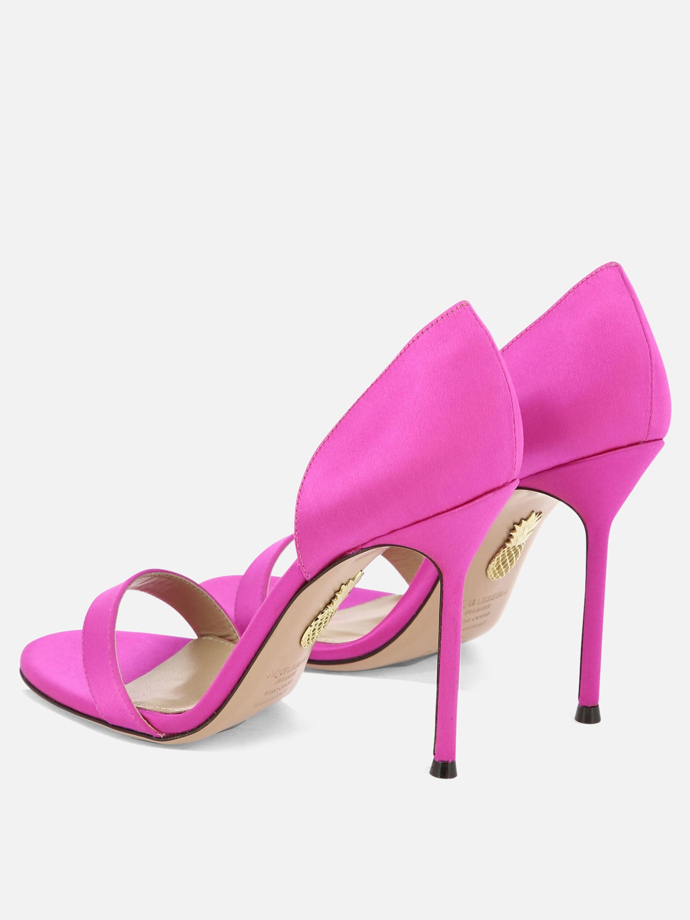 Sandali con tacco 70% viscosa 28% seta - 100% cuoio  Fucsia - Aquazzura Donna | PDP | VIETTI Online Store | Zoom-Modal_4
