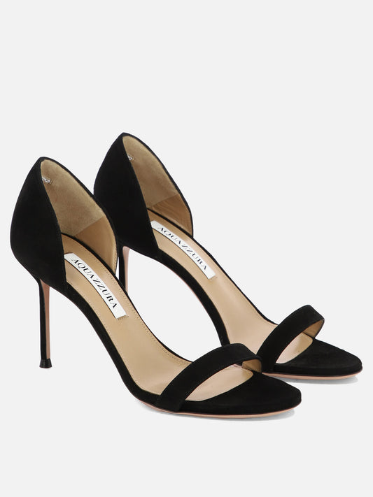 Sandali con tacco 100% pelle scamosciata - 100% cuoio  Nero - Aquazzura Donna | PLP | VIETTI Online Store | 2
