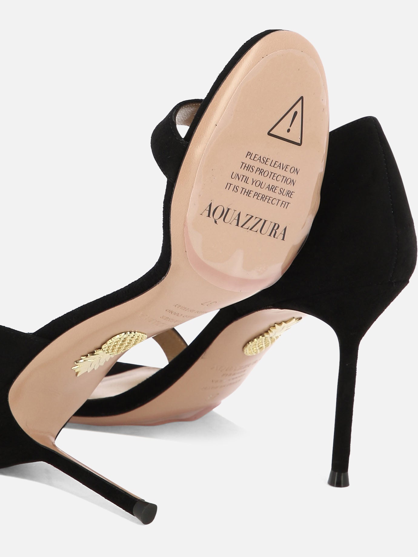 Sandali con tacco 100% pelle scamosciata - 100% cuoio  Nero - Aquazzura Donna | PDP | VIETTI Online Store | thumbnail_5