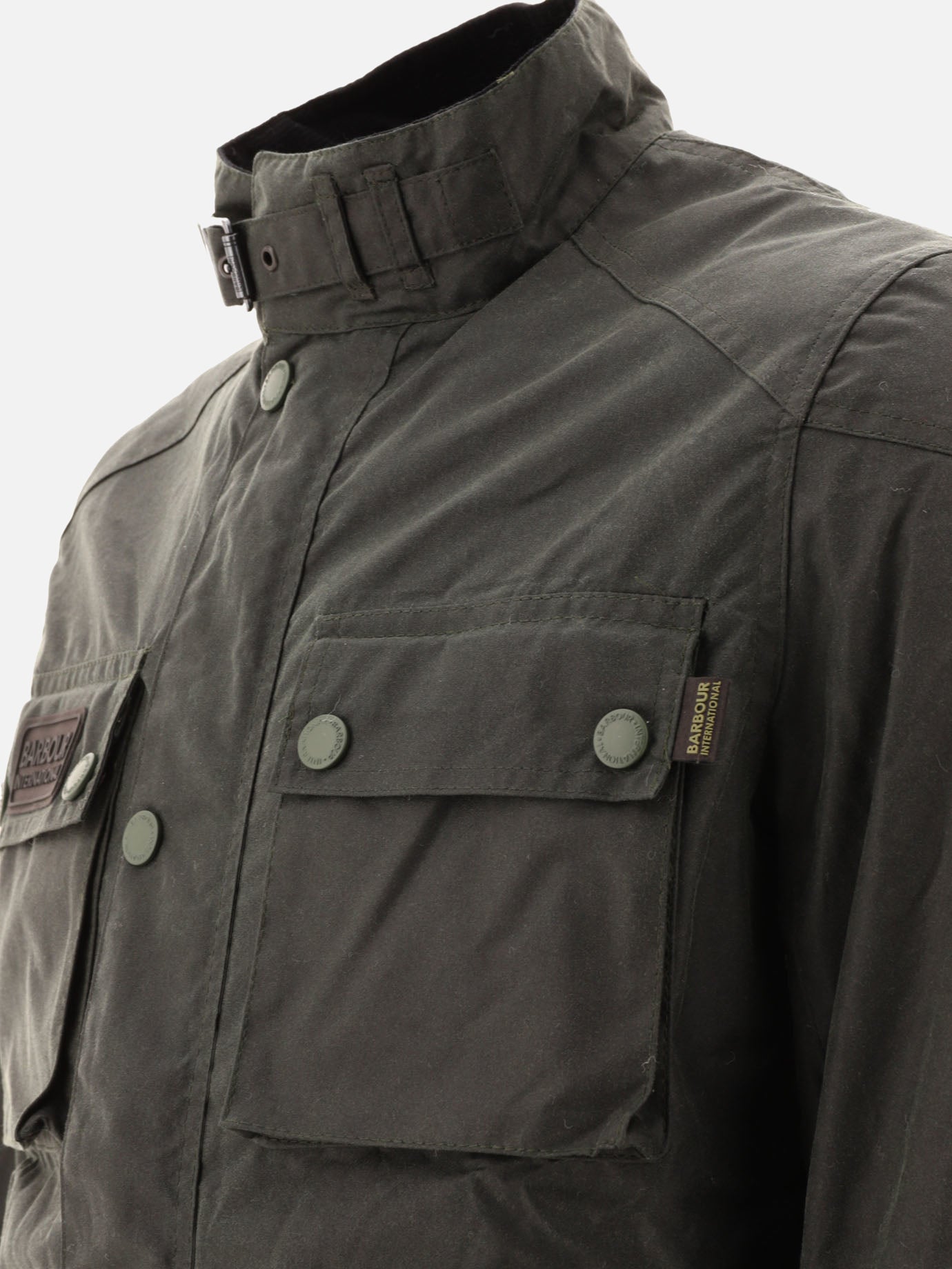 Quilted & Utility Jackets 100% waxed cotton  Green - Barbour International Men | PDP | VIETTI Online Store | thumbnail_4