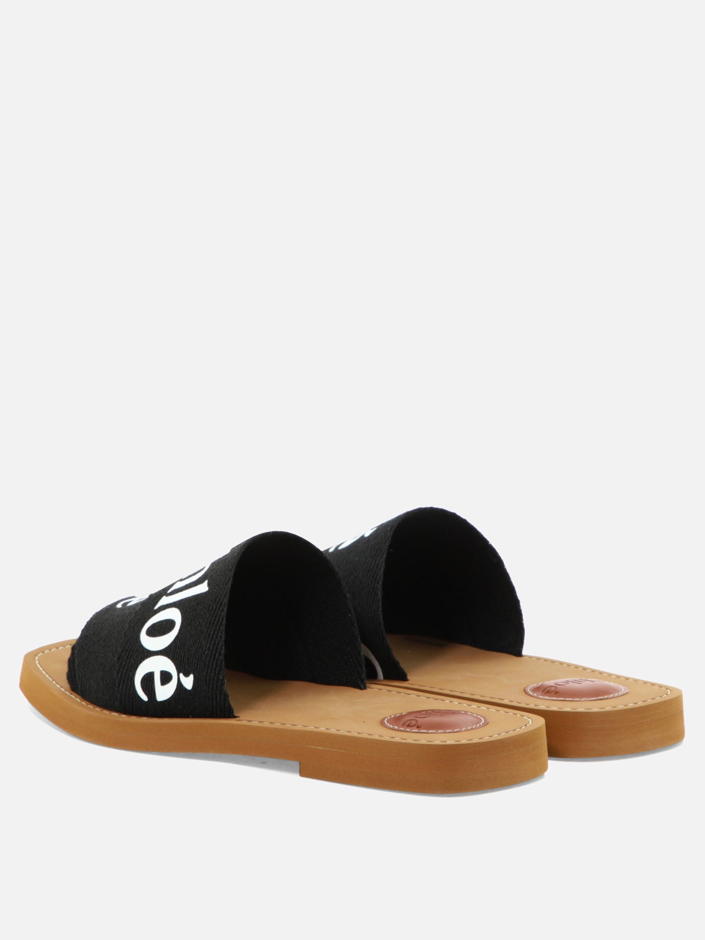 Sandali bassi 90% linen 10% polyester - 100% ethylene vinyl acetate  Nero - Chloé Donna | PDP | VIETTI Online Store | Zoom-Modal_4
