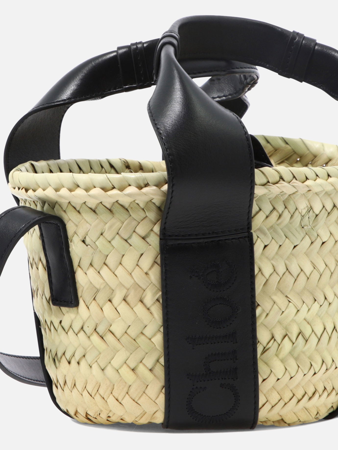 Borse piccole 70% rafia 30% pelle di vitello  Nero - Chloé Donna | PDP | VIETTI Online Store | Zoom-Modal_4
