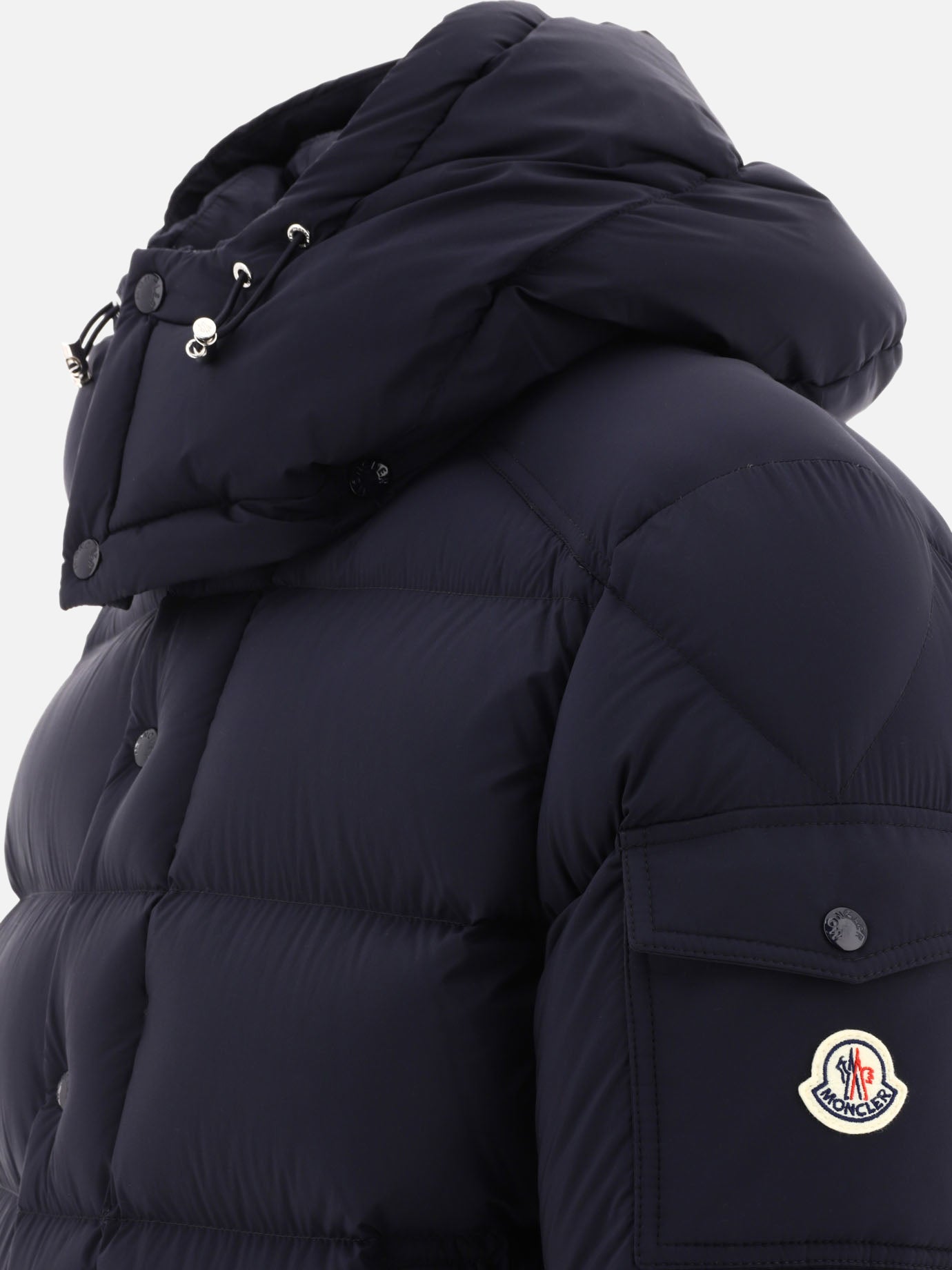 Piumini lunghi 100% polyamide - Padding: down and feathers  Blu - Moncler Uomo | PDP | VIETTI Online Store | thumbnail_4