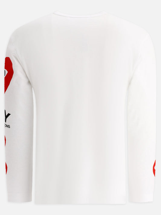 T-shirt girocollo 100% cotton  Bianco - Comme Des Garçons Play Uomo | PLP | VIETTI Online Store | 2
