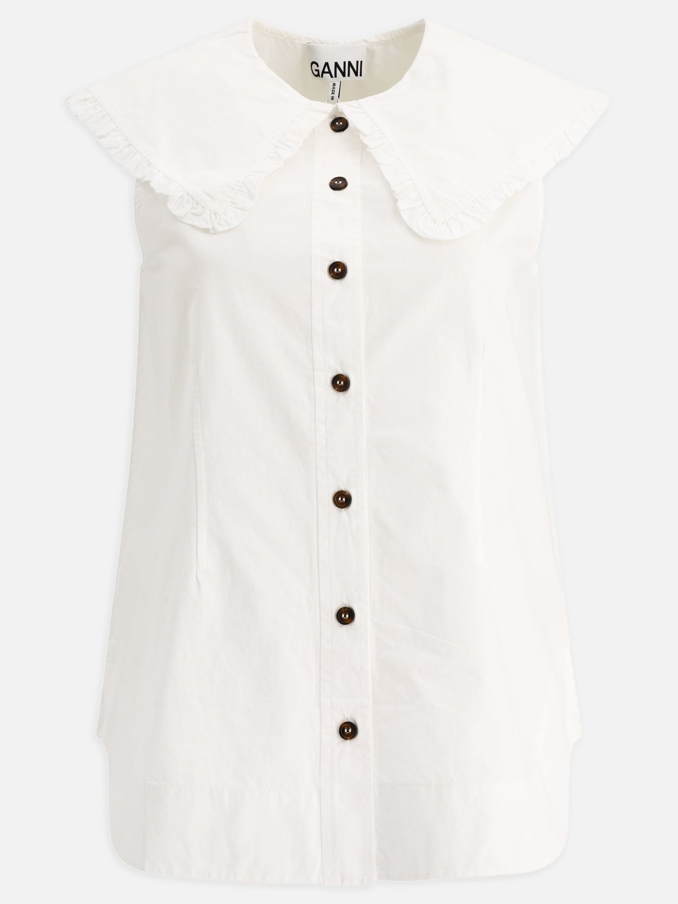 Blouses 100% cotone  White - Ganni Women | PDP | VIETTI Online Store | thumbnail