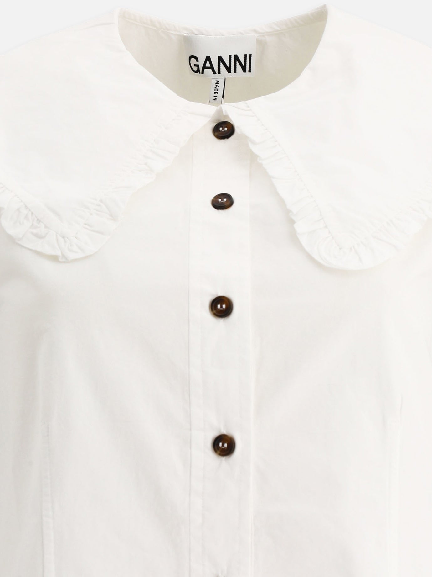 Blouses 100% cotone  White - Ganni Women | PDP | VIETTI Online Store | Zoom-Modal_3
