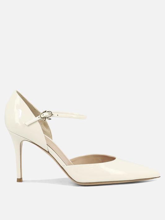 Décolleté 100% pelle verniciata - 100% cuoio  Bianco - Gianvito Rossi Donna | PLP | VIETTI Online Store 
