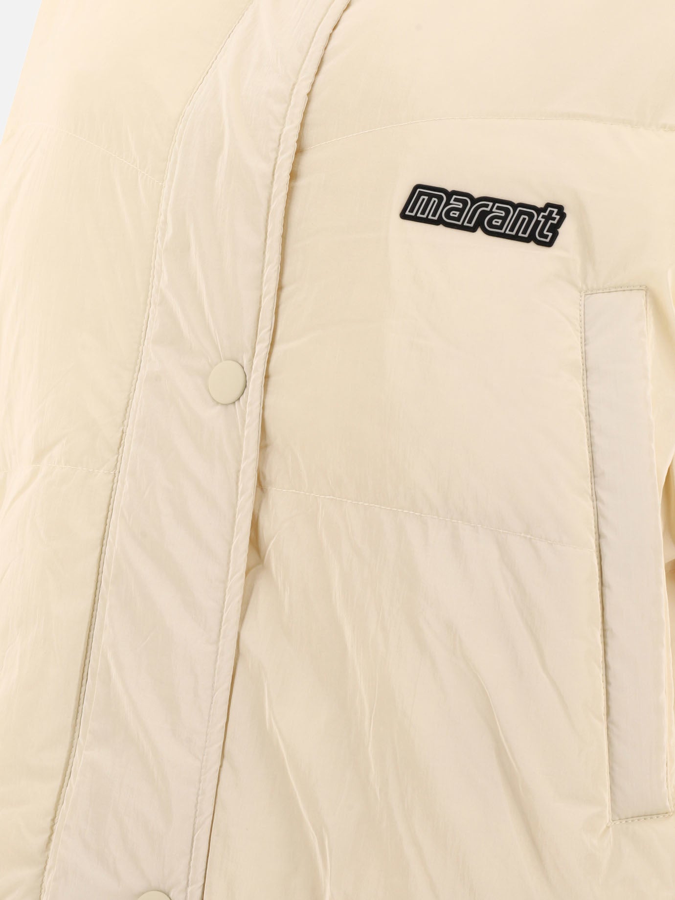 Down jackets 100% polyamide - Padding: down and feathers  Beige - Marant Étoile Women | PDP | VIETTI Online Store | Zoom-Modal_4
