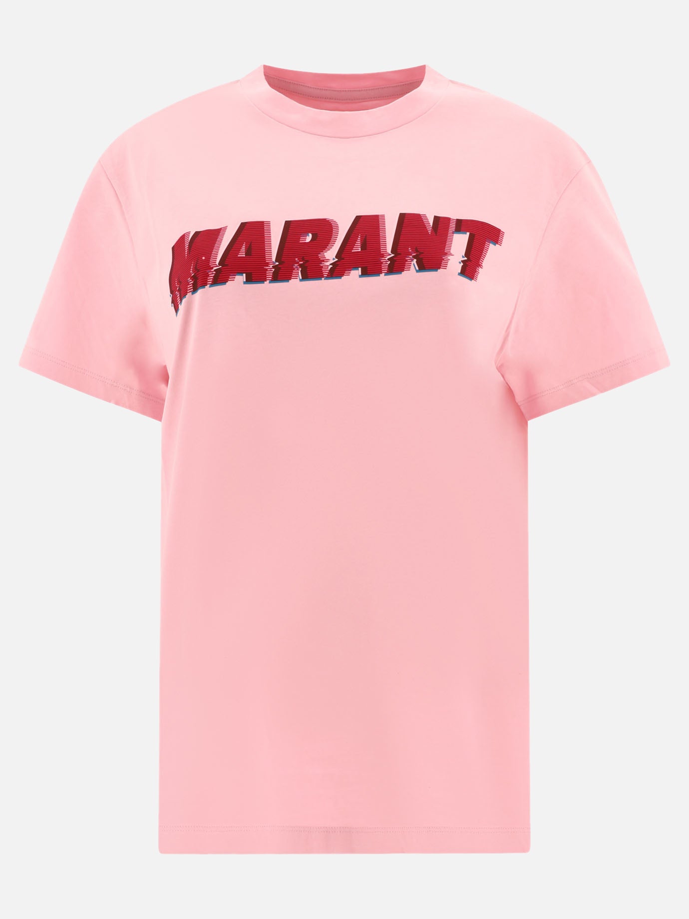 T-shirt girocollo 100% cotone  Rosa - Marant Étoile Donna | PDP | VIETTI Online Store | thumbnail