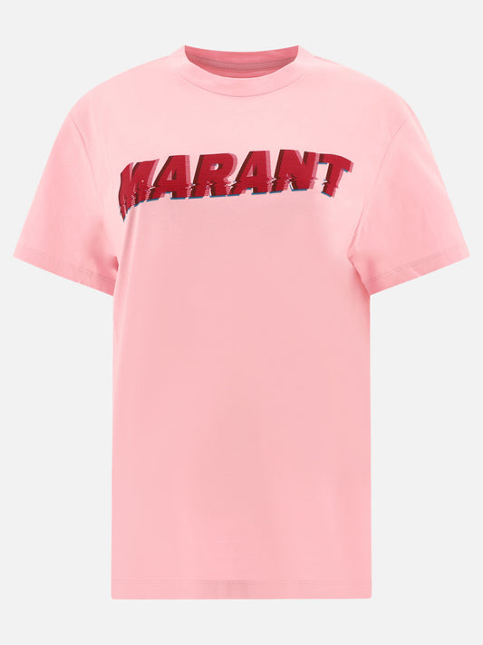 T-shirt girocollo 100% cotone  Rosa - Marant Étoile Donna | PLP | VIETTI Online Store 
