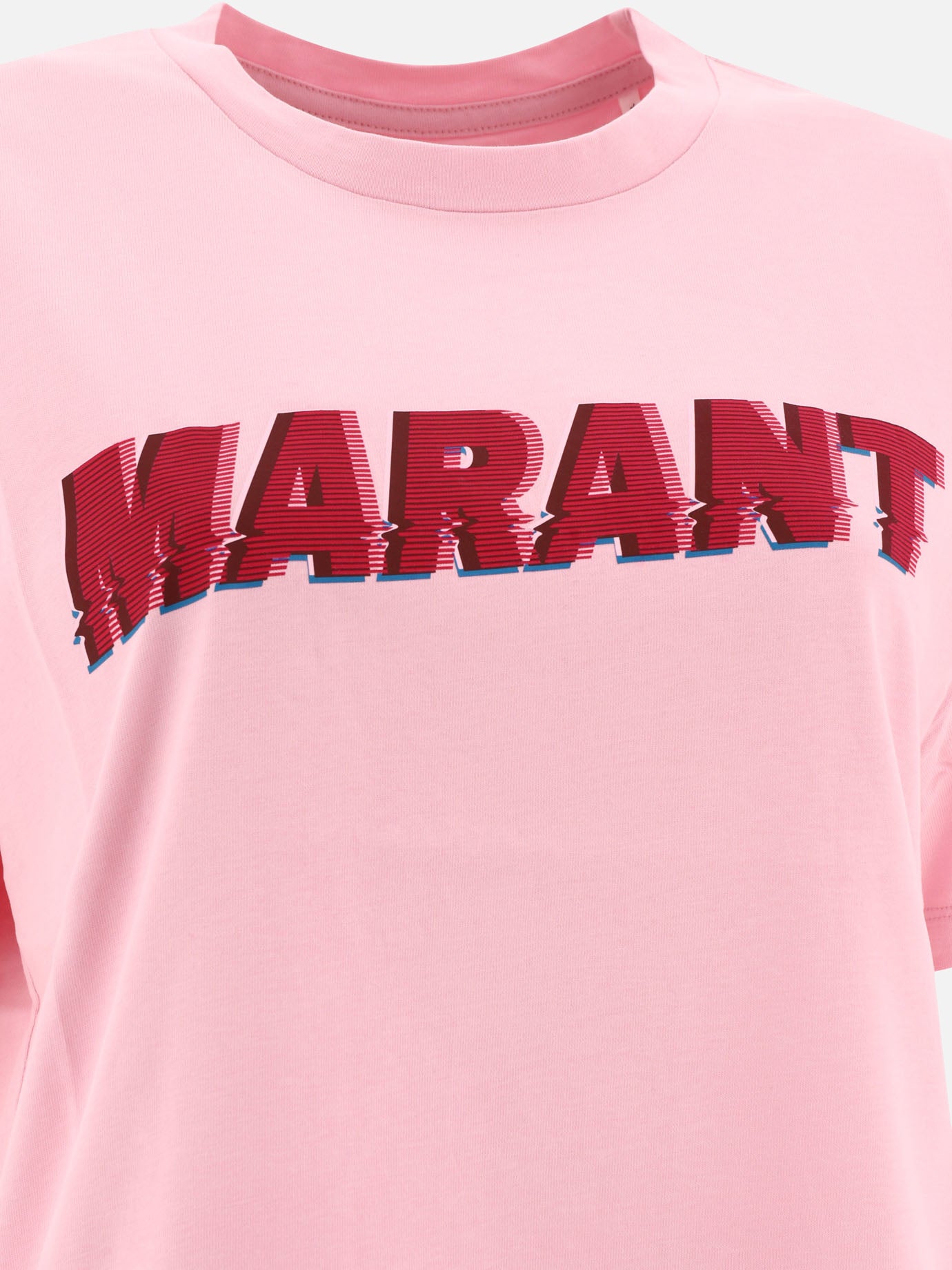 T-shirt girocollo 100% cotone  Rosa - Marant Étoile Donna | PDP | VIETTI Online Store | Zoom-Modal_3
