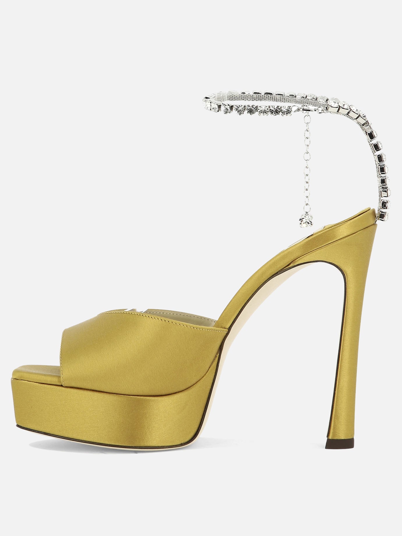 Sandali con tacco 100% raso - 100% cuoio  Giallo - Jimmy Choo Donna | PDP | VIETTI Online Store | thumbnail_3