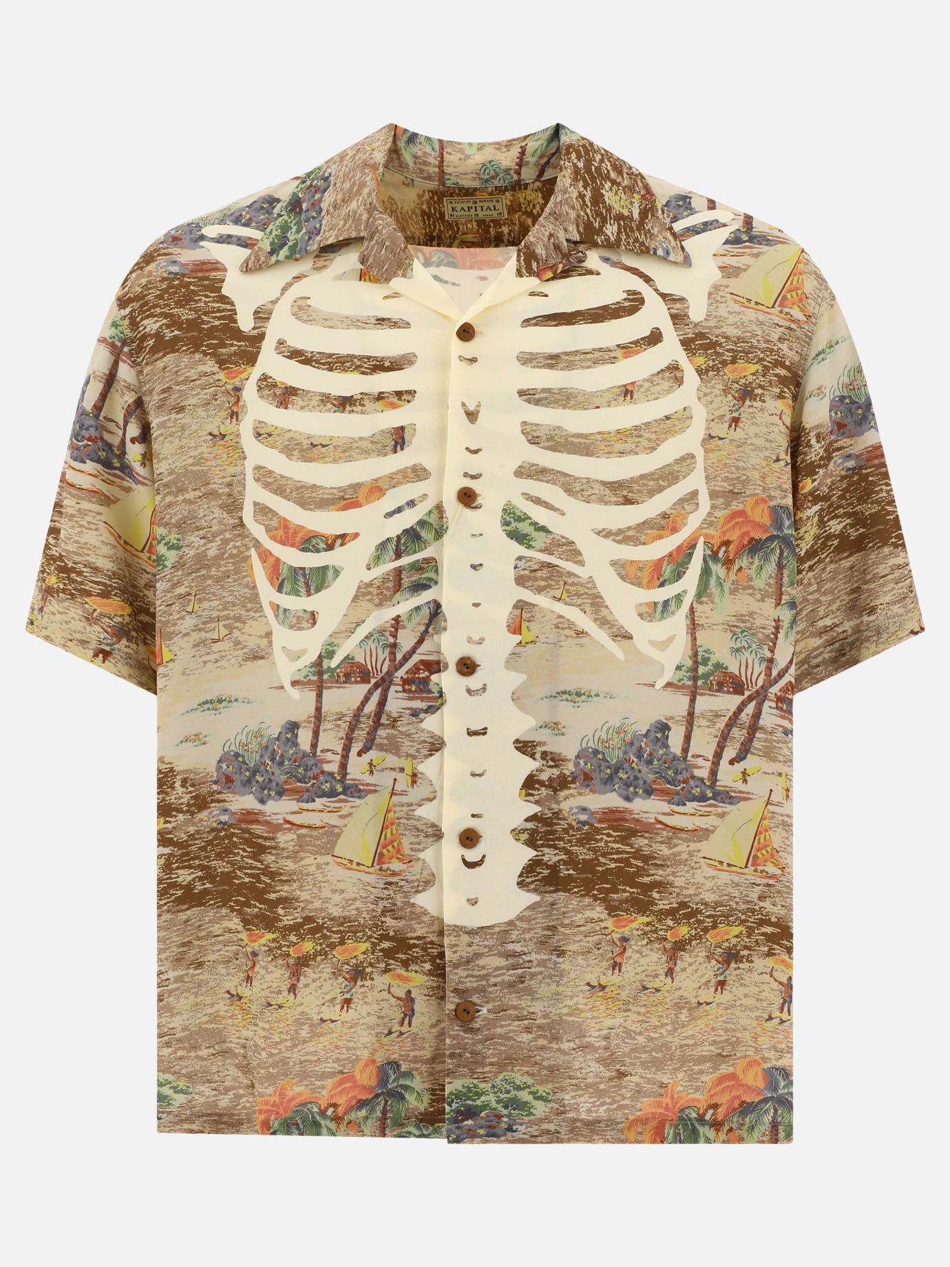 Camicie casual 100% rayon  Beige - KAPITAL Uomo | PDP | VIETTI Online Store | thumbnail