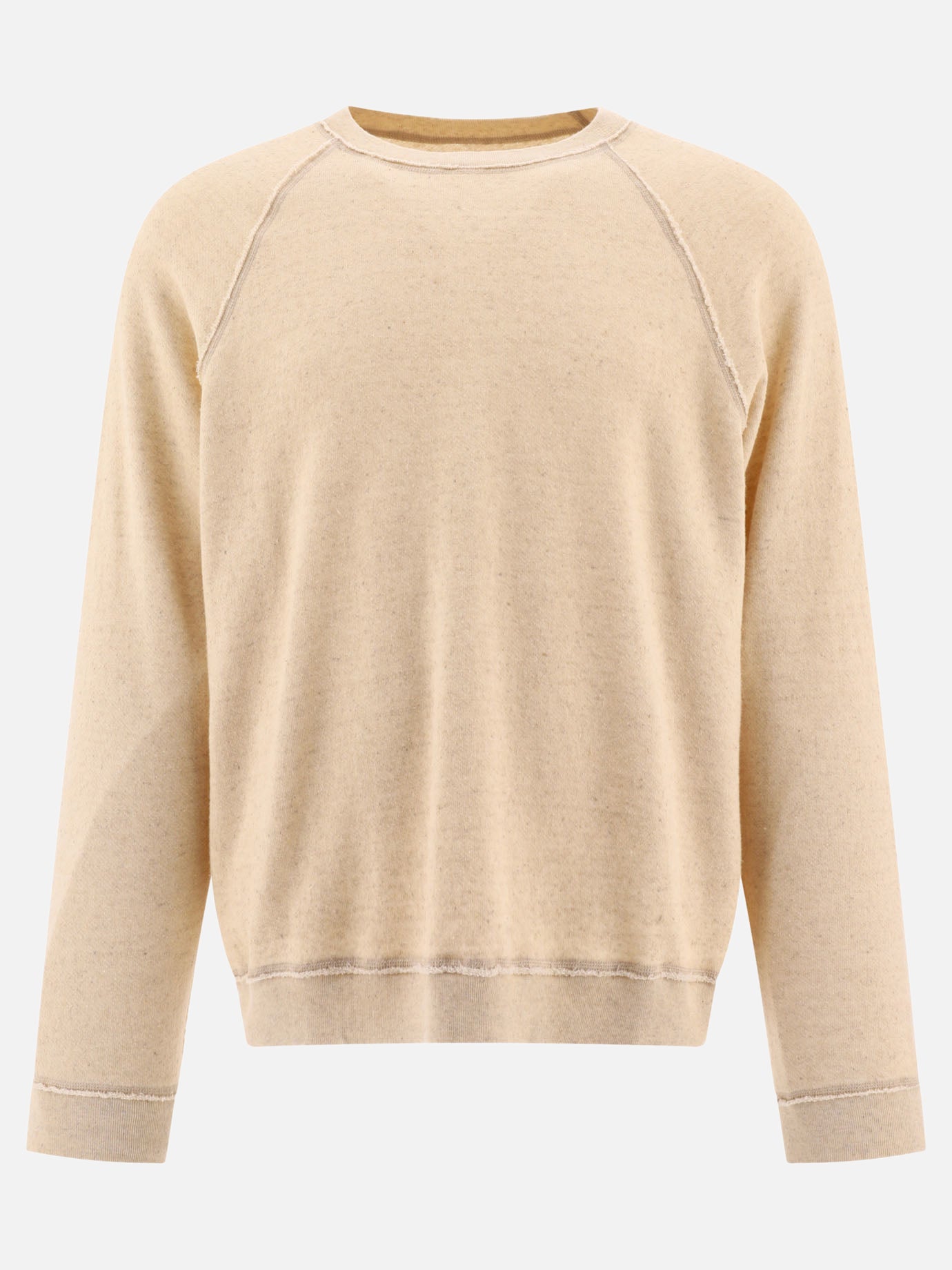 Felpe girocollo 70% cotone 30% lino  Beige - KAPITAL Uomo | PDP | VIETTI Online Store | Zoom-Modal
