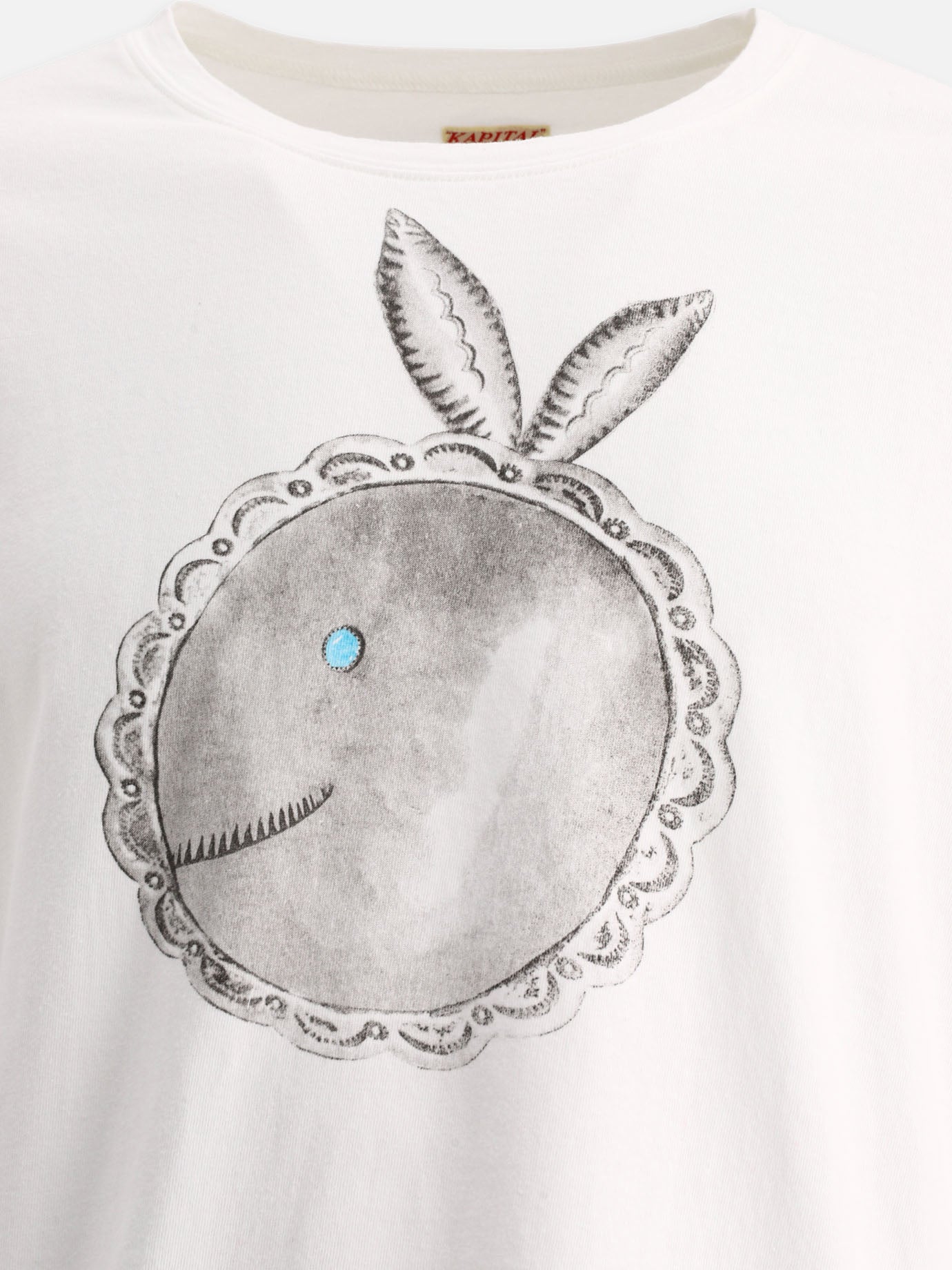 T-shirt girocollo 100% cotone  Bianco - KAPITAL Uomo | PDP | VIETTI Online Store | Zoom-Modal_3
