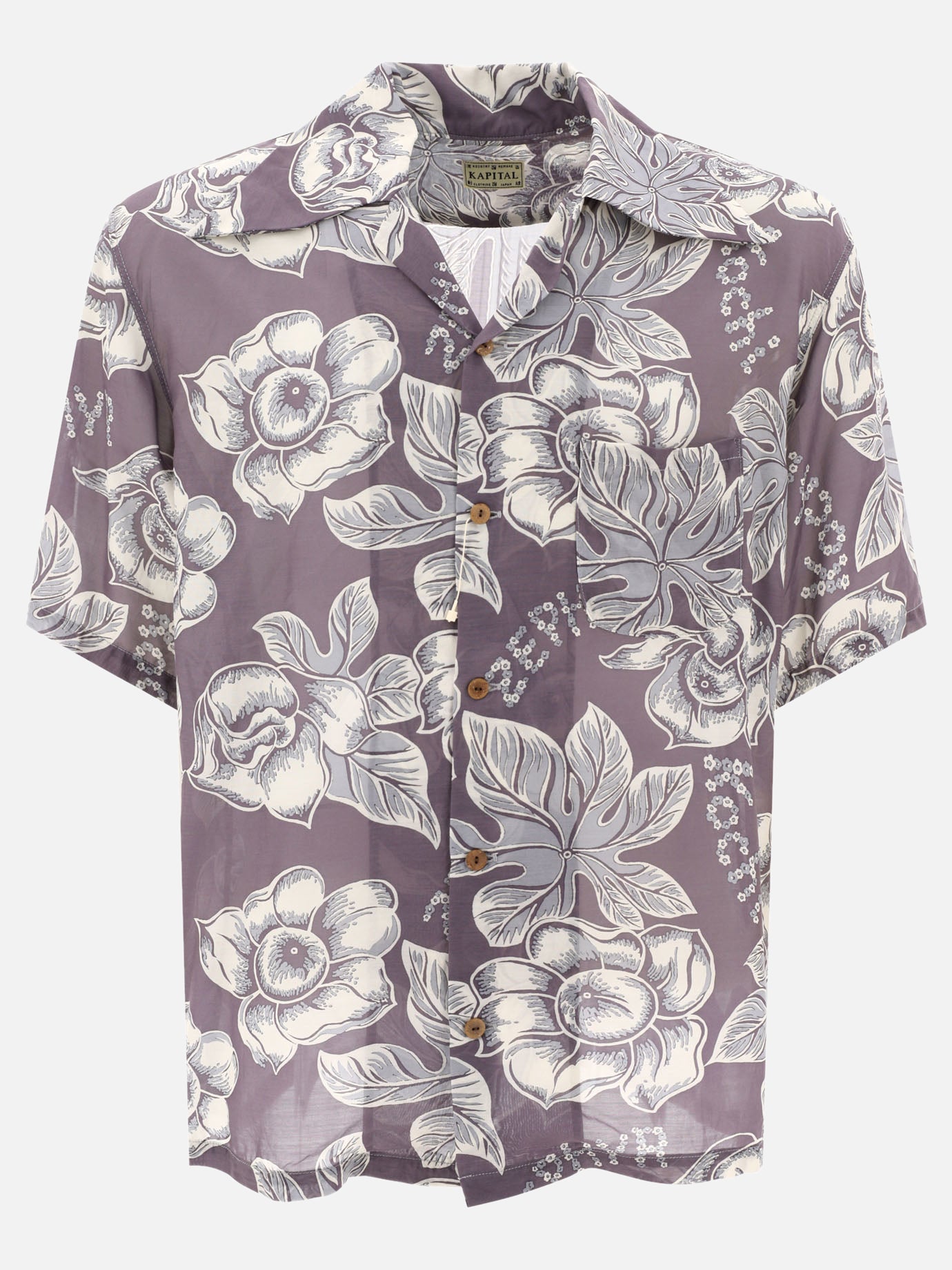 Camicie casual 96% rayon 4% silk  Grigio - KAPITAL Uomo | PDP | VIETTI Online Store | Zoom-Modal
