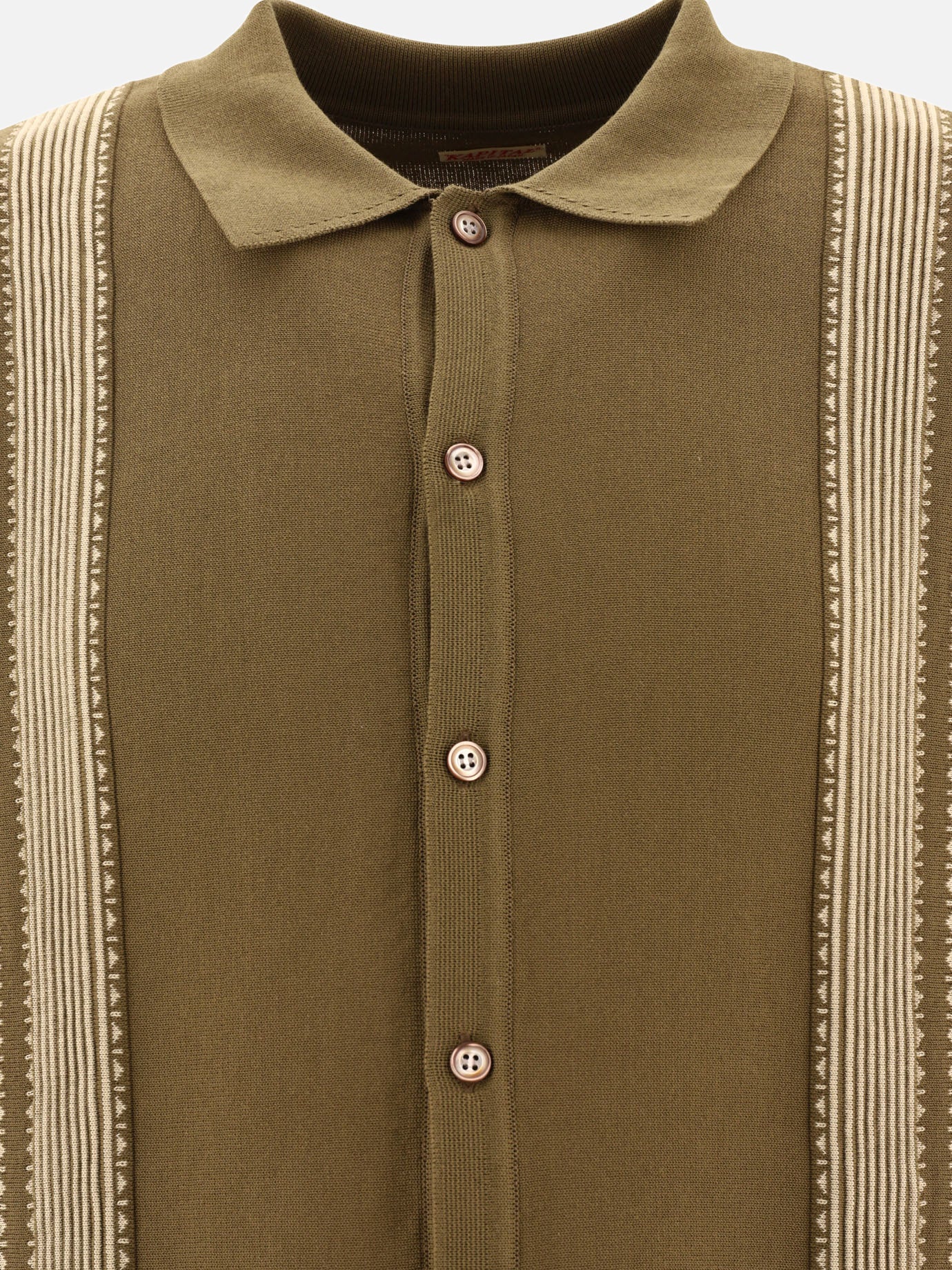 Polo con bottoni 100% cotone  Verde - KAPITAL Uomo | PDP | VIETTI Online Store | thumbnail_3