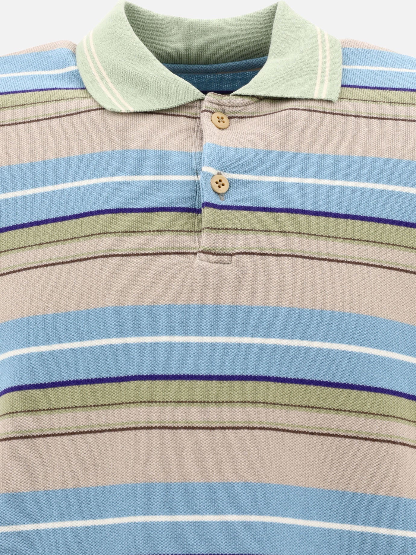 Polo con bottoni 100% cotone  Beige - KAPITAL Uomo | PDP | VIETTI Online Store | thumbnail_3