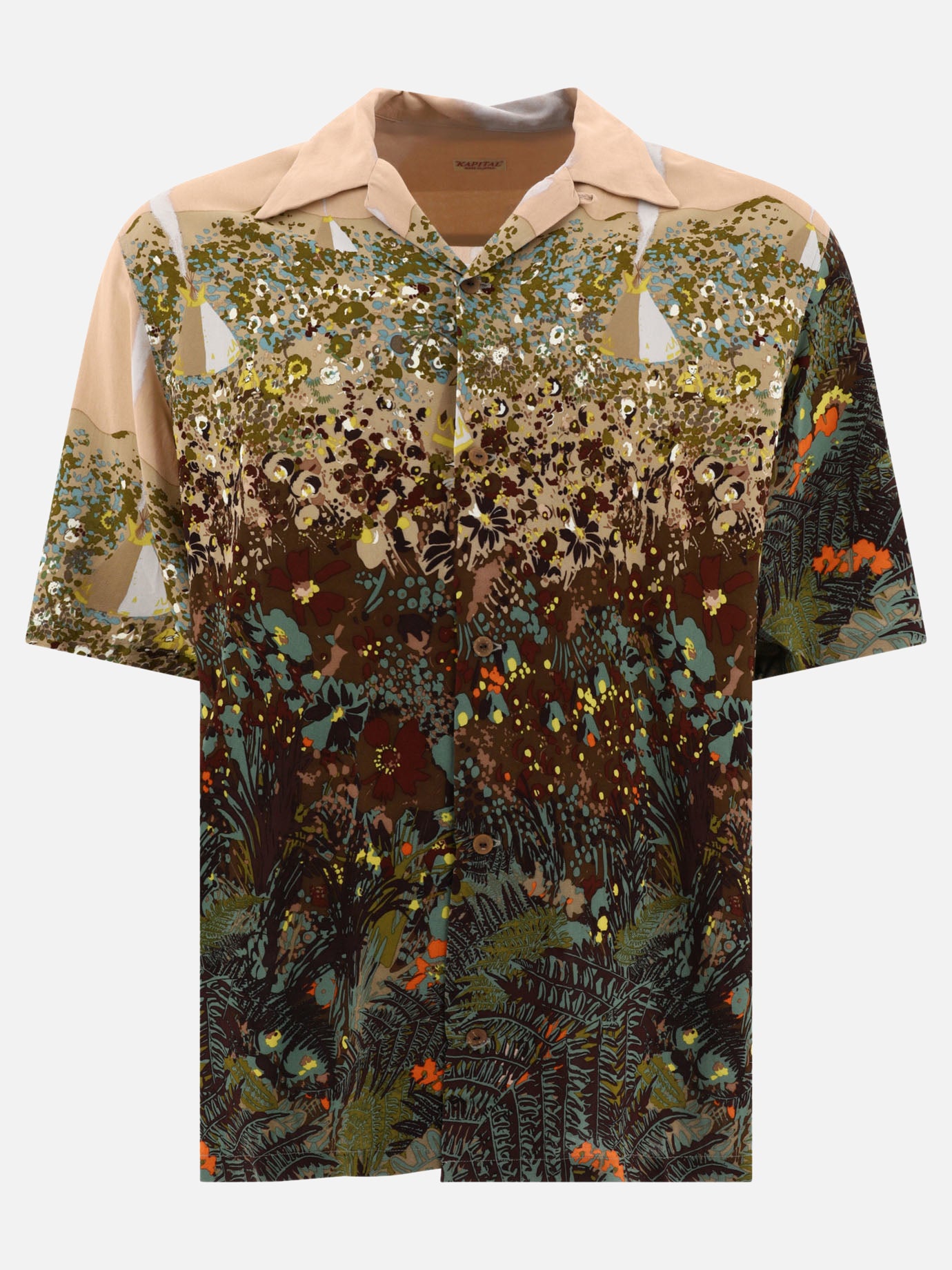 Camicie casual 100% rayon  Beige - KAPITAL Uomo | PDP | VIETTI Online Store | Zoom-Modal
