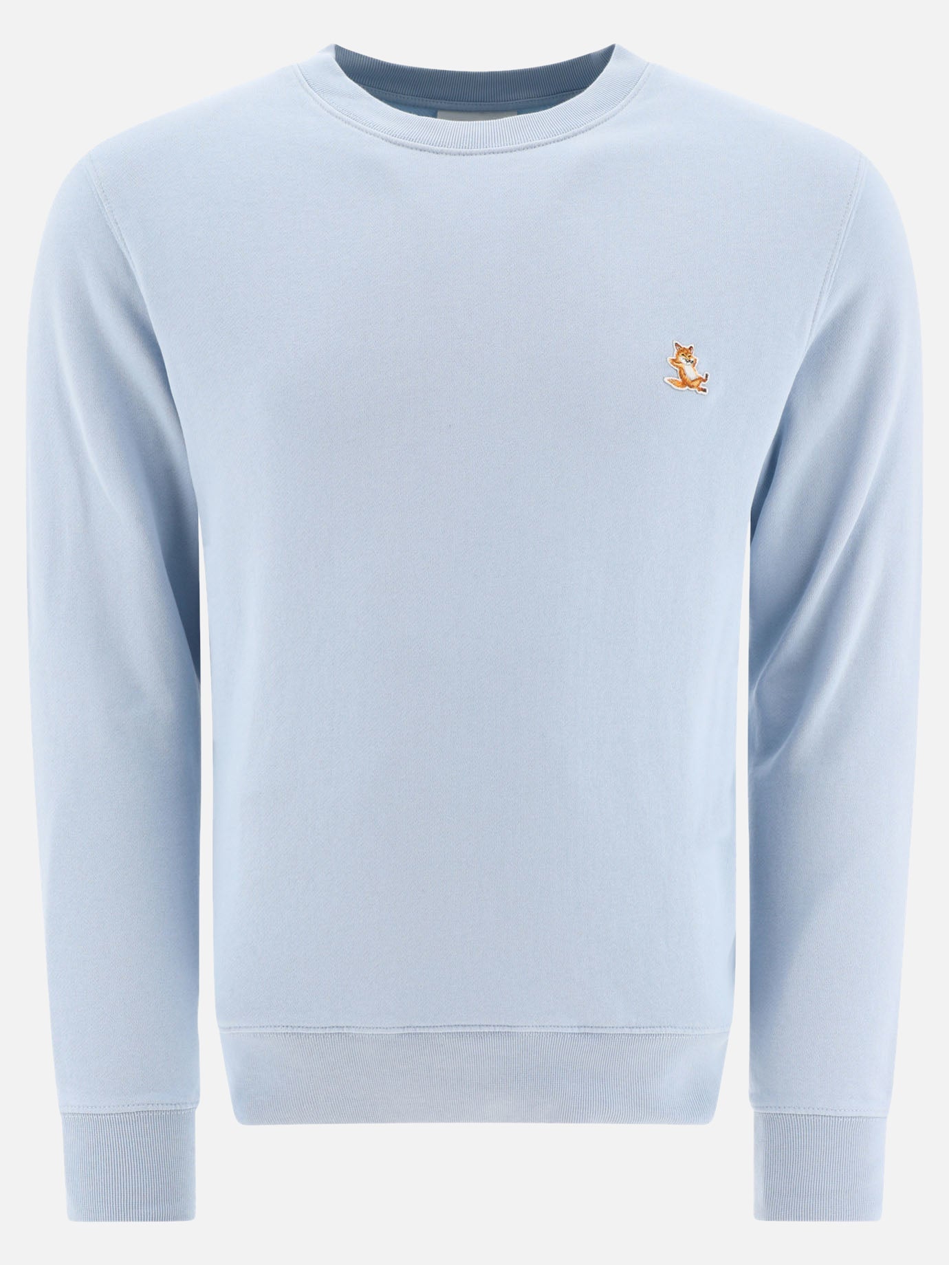 Crewnecks 100% cotton  Light blue - Maison Kitsuné Men | PDP | VIETTI Online Store | thumbnail