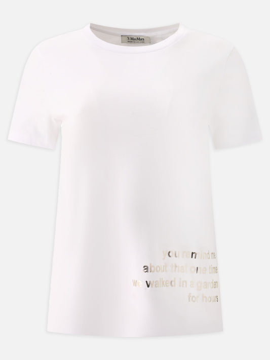 T-shirt girocollo 100% cotone  Bianco - Max Mara S Donna | PLP | VIETTI Online Store 
