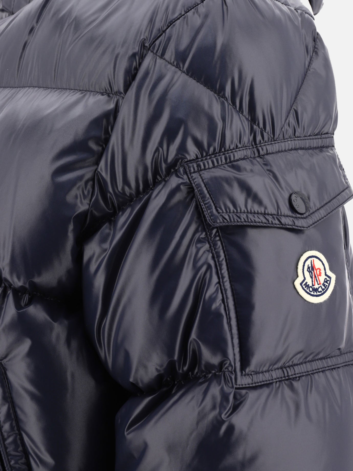 Down jackets 100% polyamide - Padding: down and feathers  Blue - Moncler Men | PDP | VIETTI Online Store | Zoom-Modal_4
