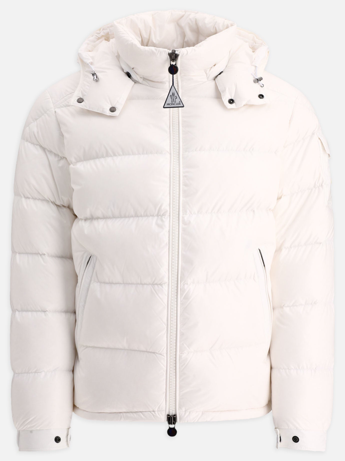 Down jackets Solid colour  White - Moncler Men | PDP | VIETTI Online Store | Zoom-Modal
