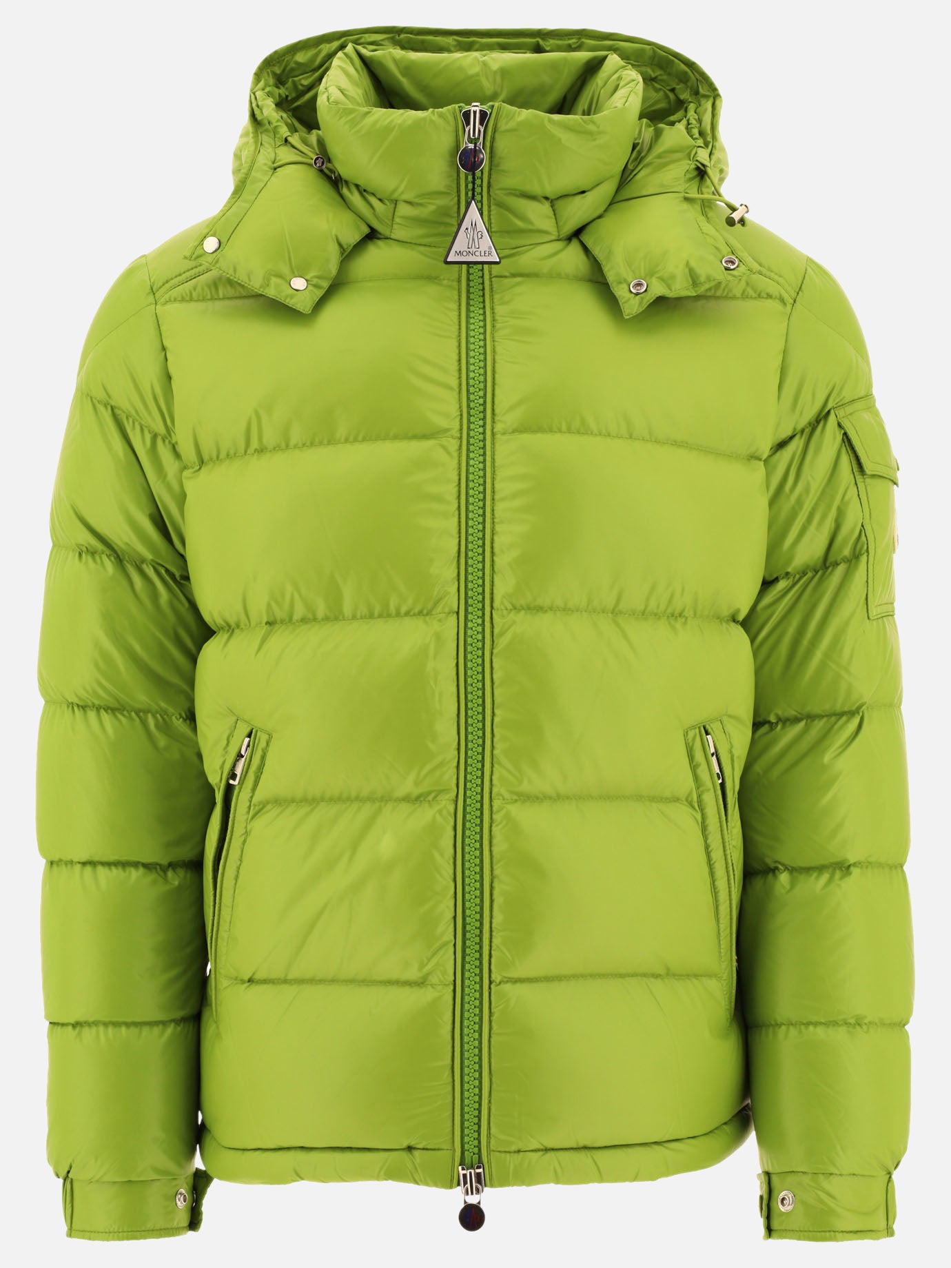 Down jackets Solid colour  Green - Moncler Men | PDP | VIETTI Online Store | thumbnail