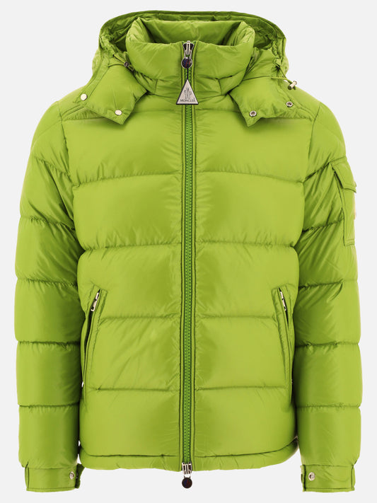 Down jackets Solid colour  Green - Moncler Men | PLP | VIETTI Online Store 
