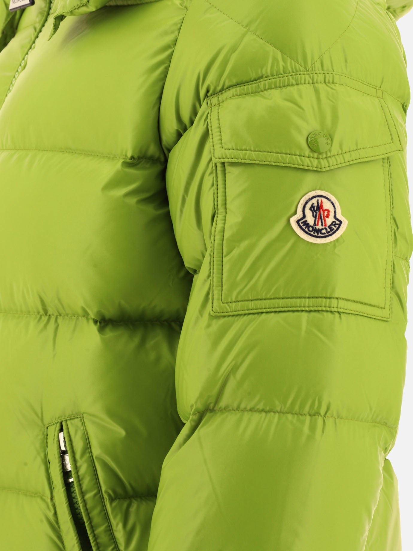 Down jackets Solid colour  Green - Moncler Men | PDP | VIETTI Online Store | thumbnail_4