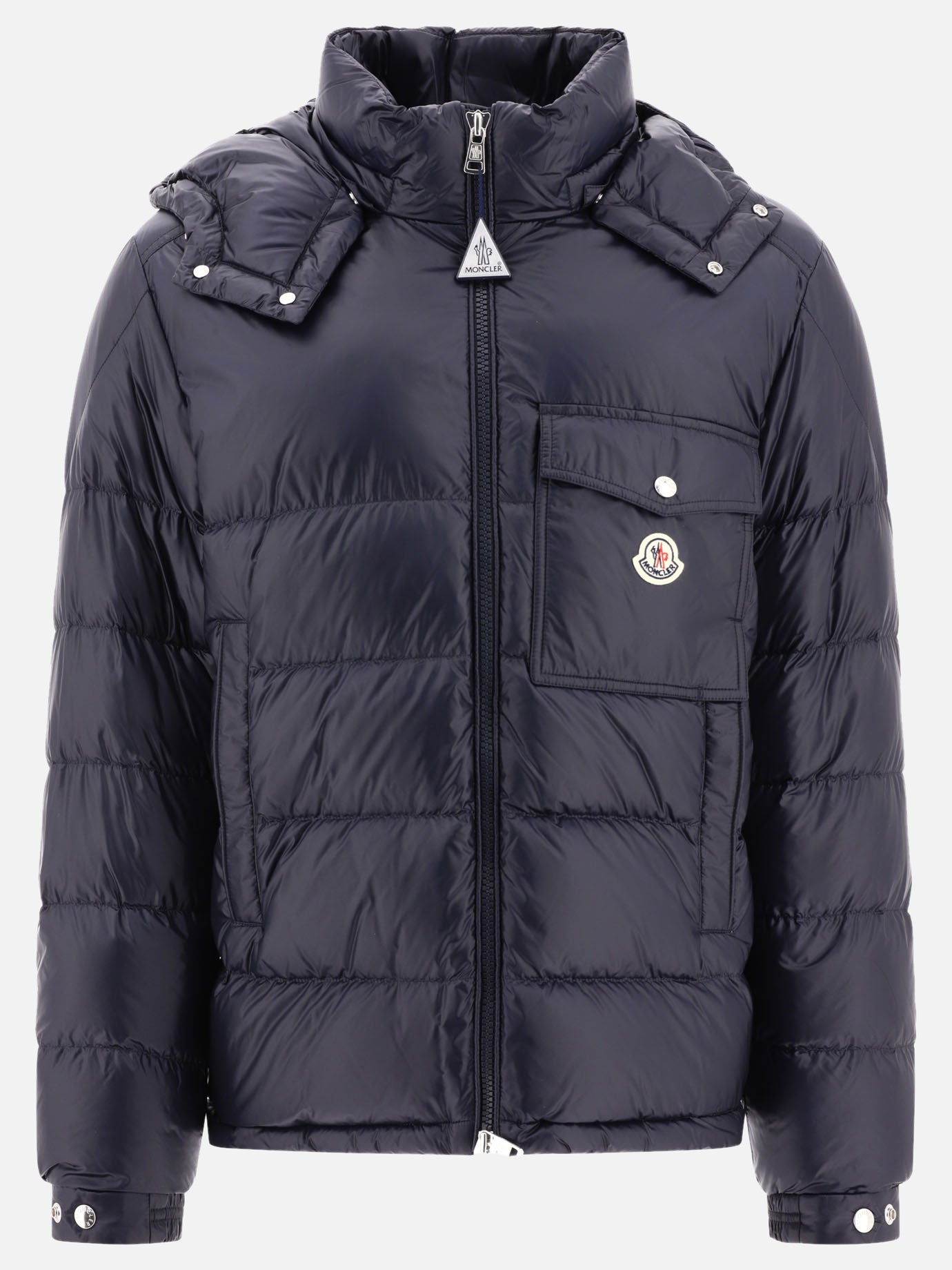 Down coats 100% polyamide - Padding: down and feathers  Blue - Moncler Men | PDP | VIETTI Online Store | thumbnail