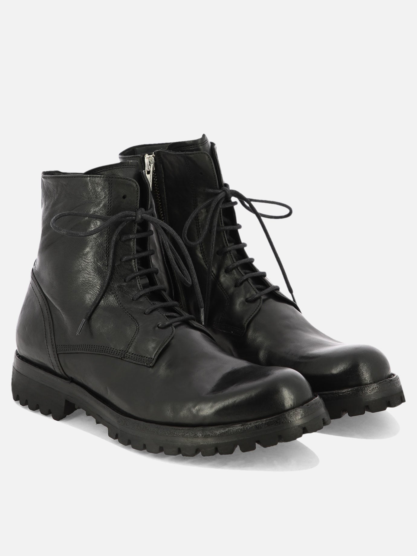 Stivaletti stringati 100% pelle - 100% gomma  Nero - Officine Creative Uomo | PDP | VIETTI Online Store | thumbnail_2