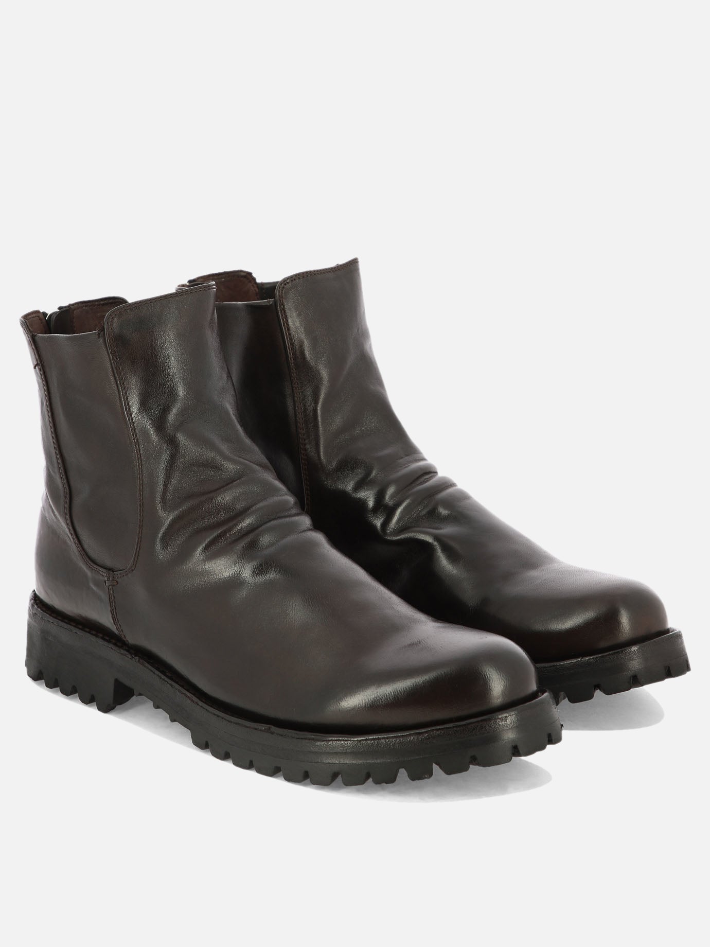 Stivaletti con zip 100% pelle - 100% gomma  Marrone - Officine Creative Uomo | PDP | VIETTI Online Store | Zoom-Modal_2
