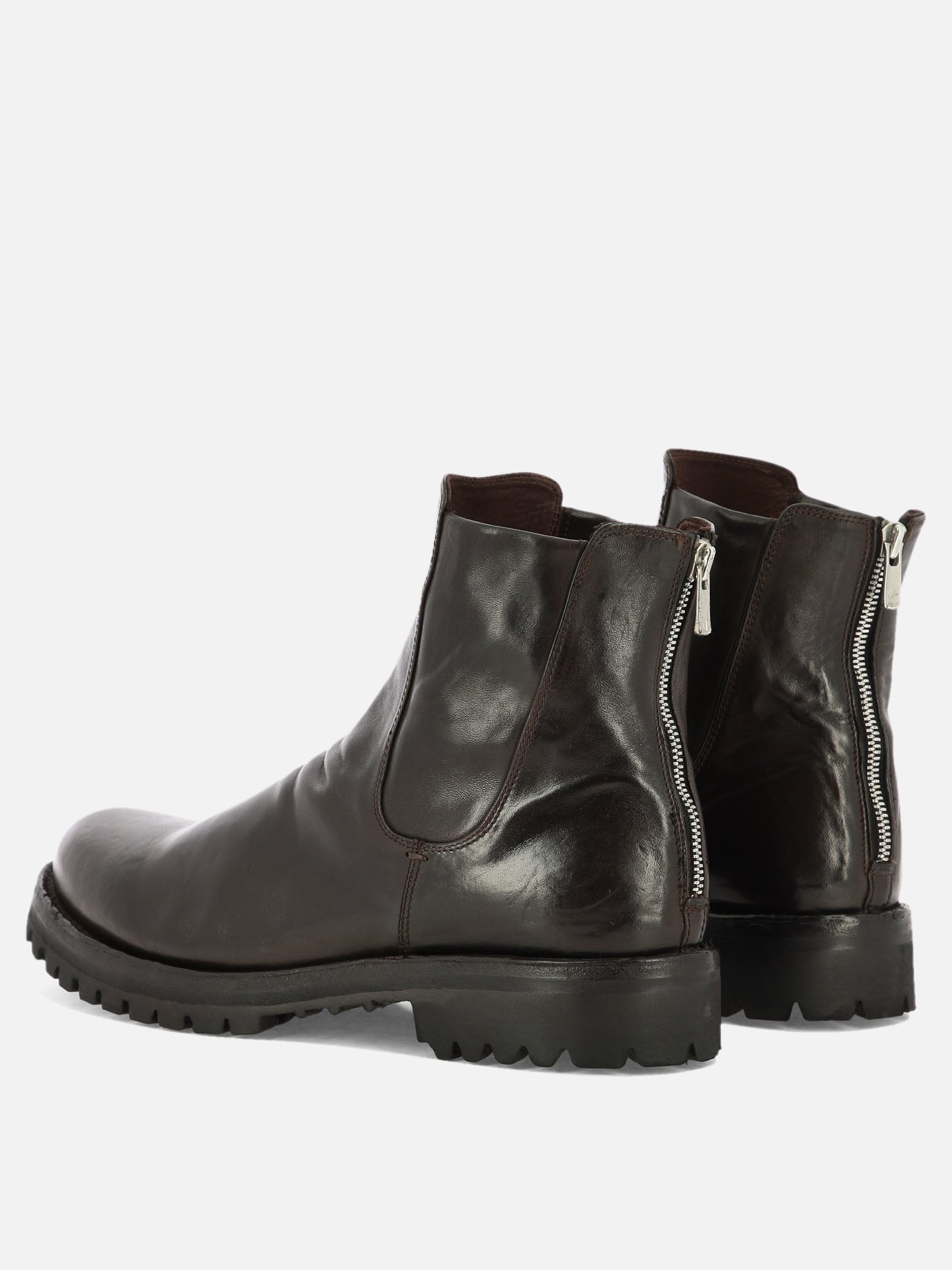 Stivaletti con zip 100% pelle - 100% gomma  Marrone - Officine Creative Uomo | PDP | VIETTI Online Store | thumbnail_4