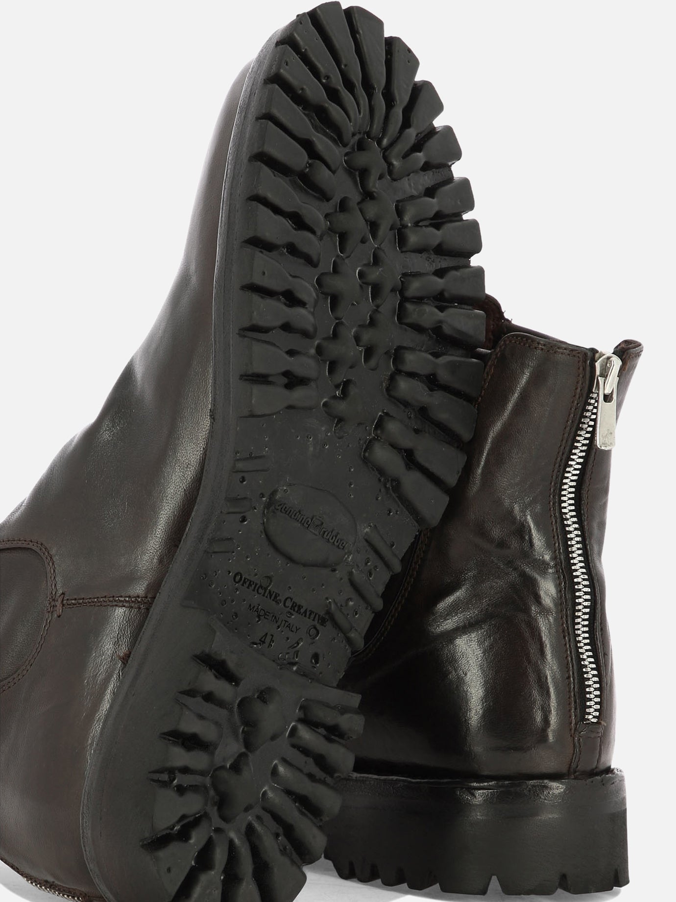 Stivaletti con zip 100% pelle - 100% gomma  Marrone - Officine Creative Uomo | PDP | VIETTI Online Store | Zoom-Modal_5
