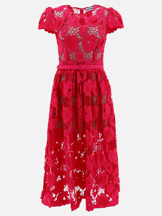 Abiti lunghi 100% cotone  Rosso - Self-portrait Donna | PLP | VIETTI Online Store 
