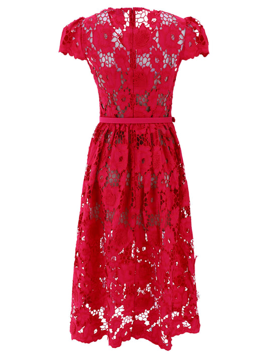 Abiti lunghi 100% cotone  Rosso - Self-portrait Donna | PLP | VIETTI Online Store | 2
