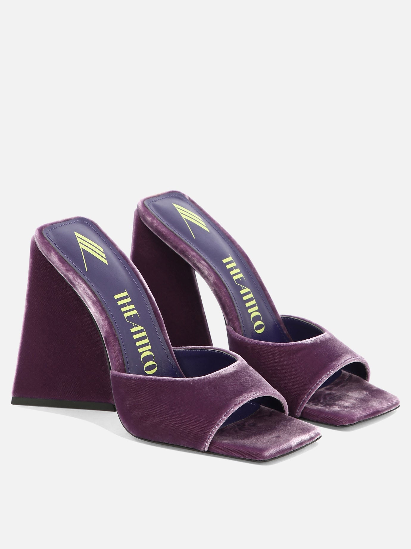 Sandali con tacco 100% velluto - 100% cuoio  Viola - The Attico Donna | PDP | VIETTI Online Store | Zoom-Modal_2
