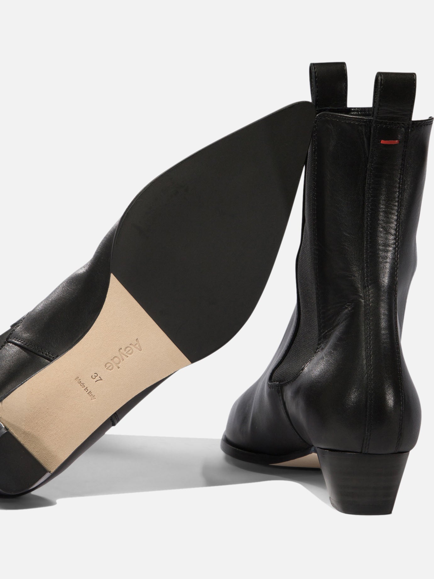 Pull-on boots 100% leather - 70% leather 30% rubber  Black - Aeyde Women | PDP | VIETTI Online Store | thumbnail_5
