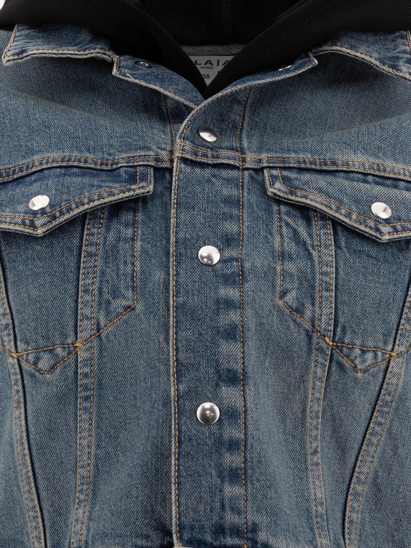 Denim jackets Solid colour  Blue - Alaïa Women | PDP | VIETTI Online Store | Zoom-Modal_3
