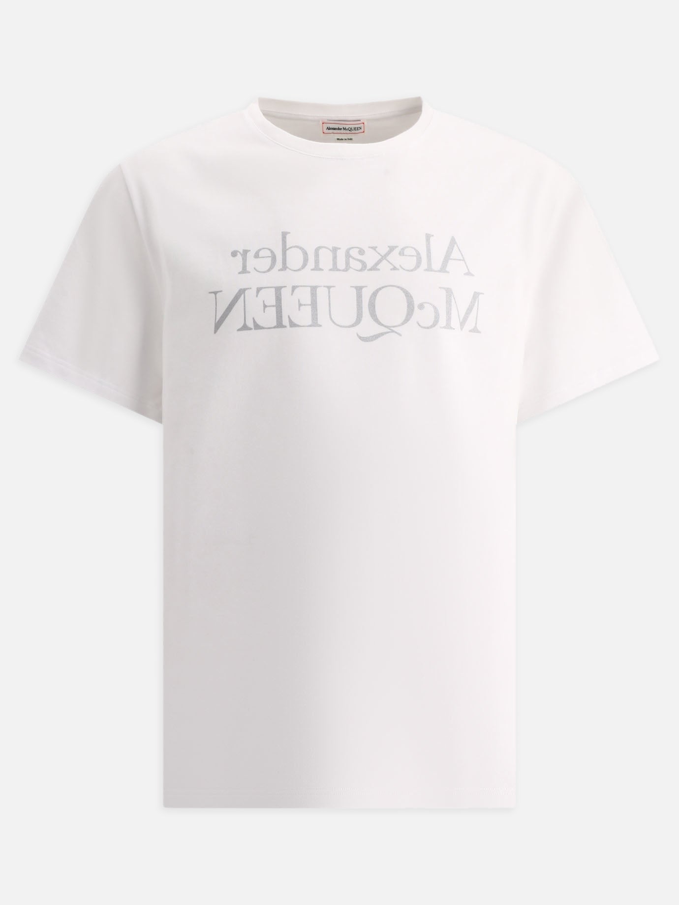 T-shirt con logo riflesso