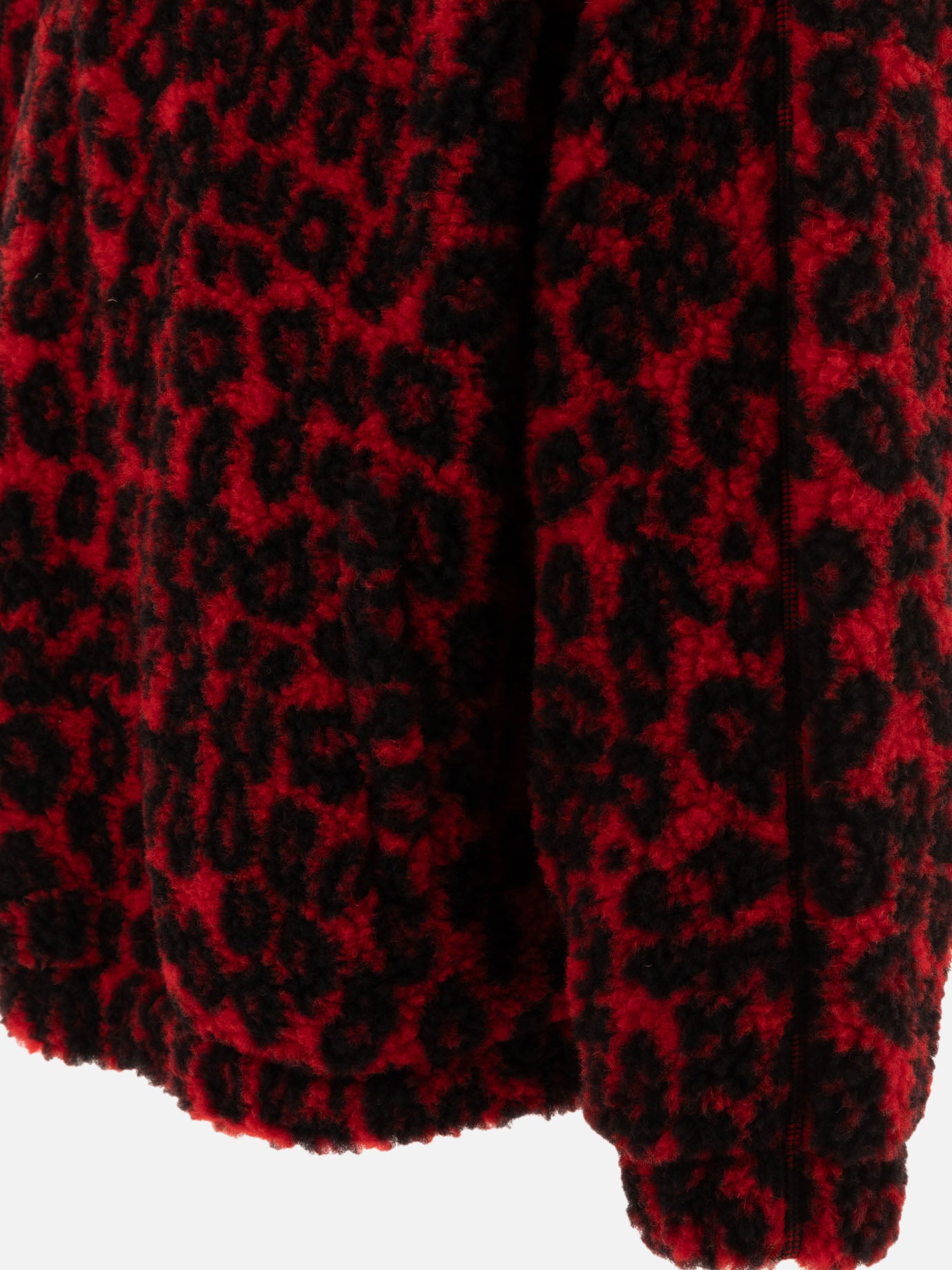 Leopard print fleece jacket