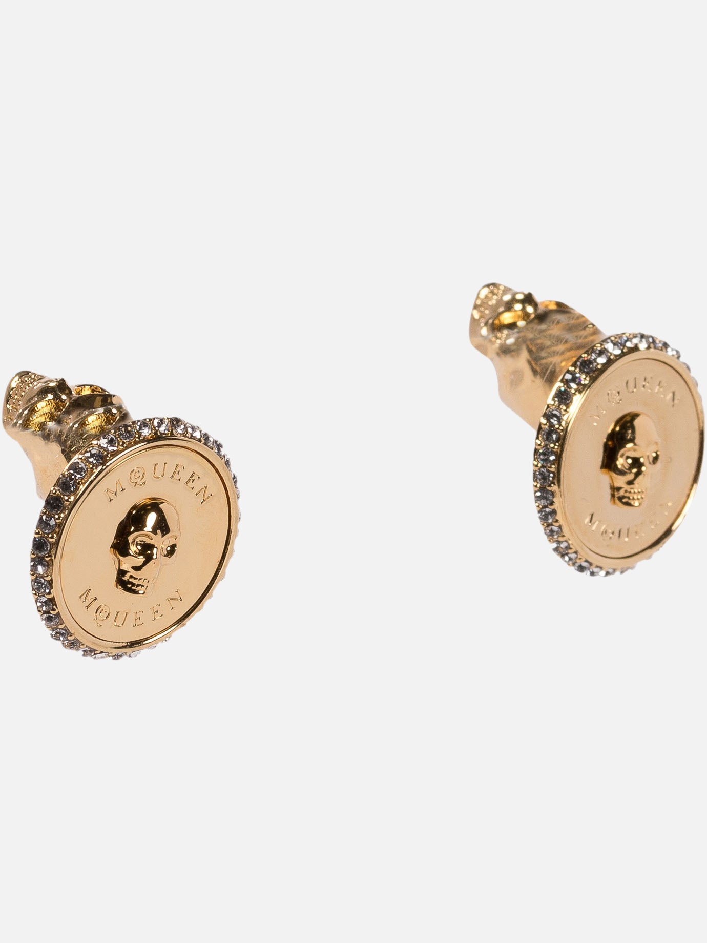 Alexander McQueen "Sovereign Skull" earrings Gold