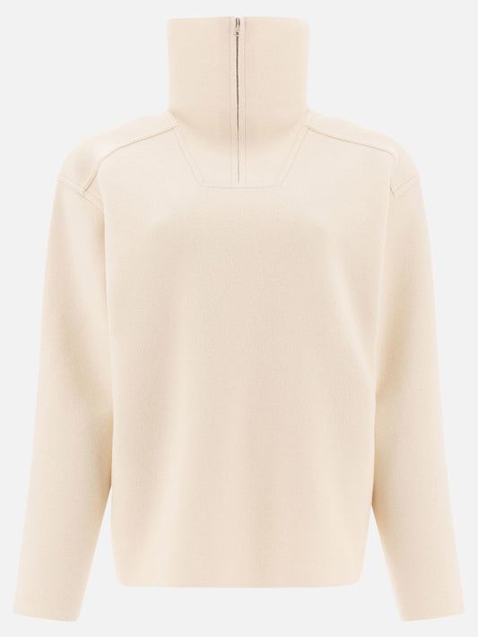 Maglioni con mezza zip Solid colour  Bianco - Auralee Donna | PDP | VIETTI Online Store 
