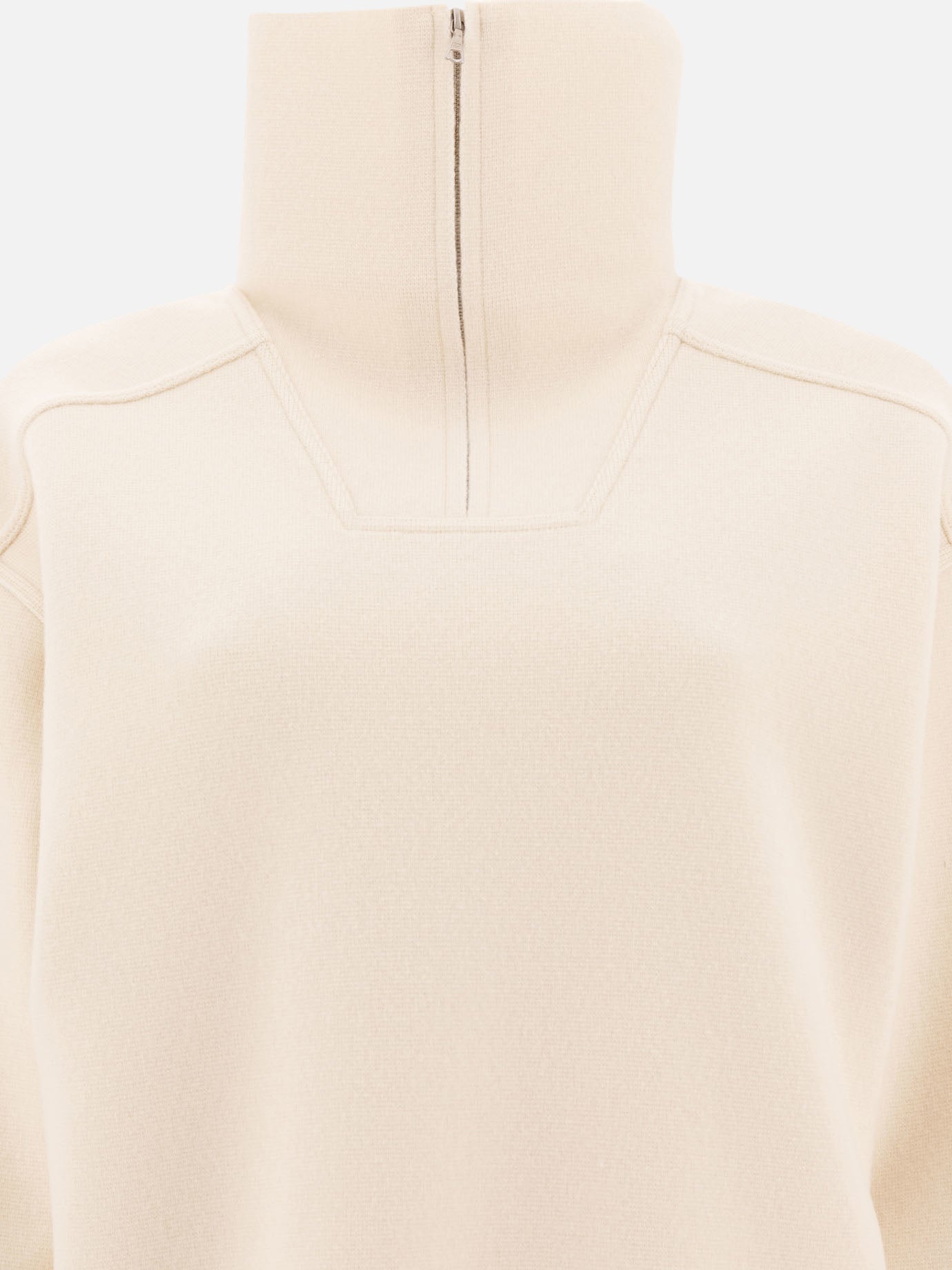 Maglioni con mezza zip Solid colour  Bianco - Auralee Donna | PDP | VIETTI Online Store | Zoom-Modal_3
