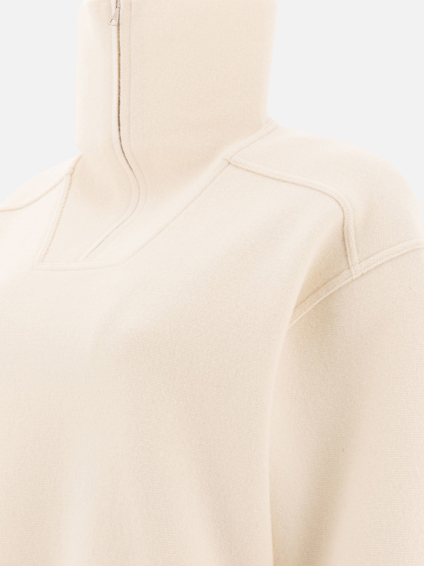 Maglioni con mezza zip Solid colour  Bianco - Auralee Donna | PDP | VIETTI Online Store | thumbnail_4
