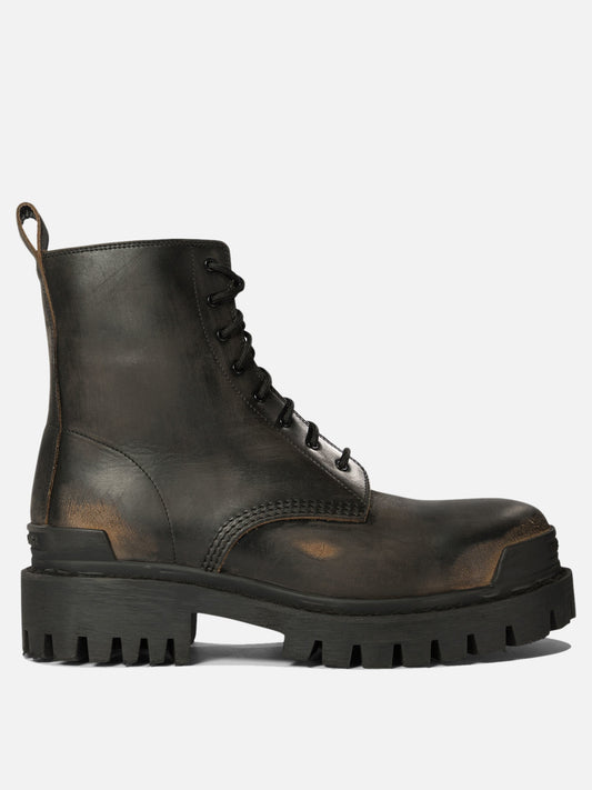 Balenciaga "Strike" combat boots Brown